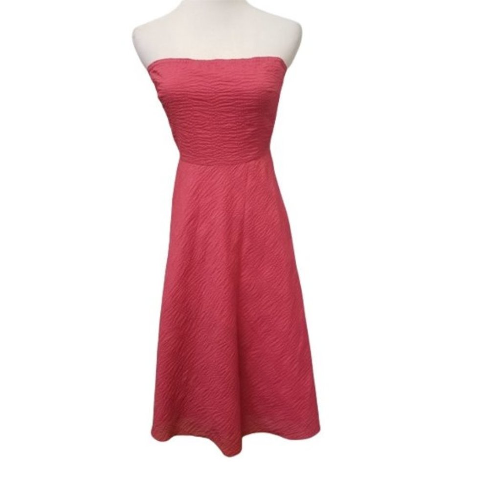 J.Crew Cotton Tube Top Pink Dress Women's Siz 2 Petite (W21(137)